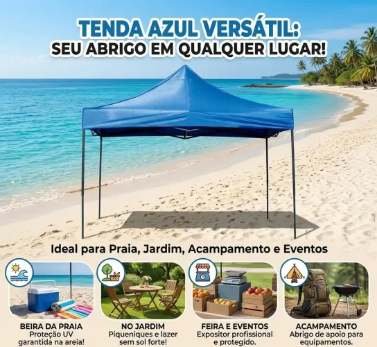 Gazebo 3x3 novo sem uso, na caixa