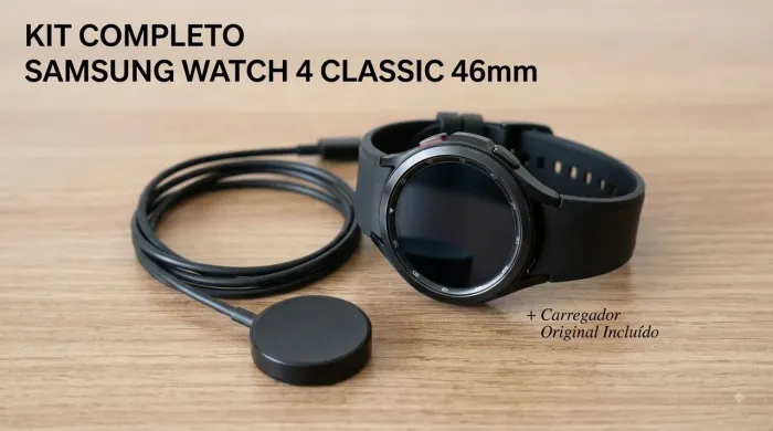 Samsung Galaxy watch 4 classic 46mm, Preto + Carregador original