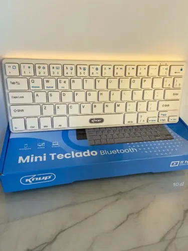 Mini teclado knup bluetooth Branco an18