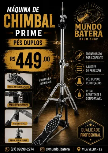 Máquina de chimbal prime pés duplos