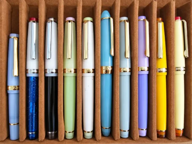 10 canetas Jinhao edição especial + 8 tintas Monteverde, Lamy e Herbin