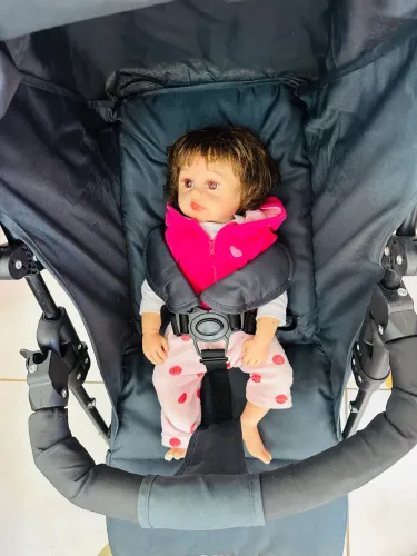 Carrinho de Bebê Importado Baby Auchan Paris Estado de Novo + Bolsa Transporte