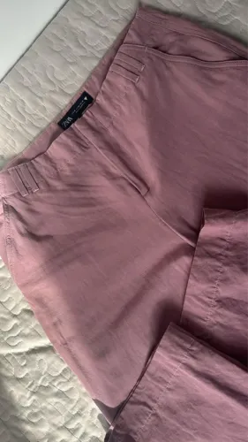 Calça Zara M Algodão e linho