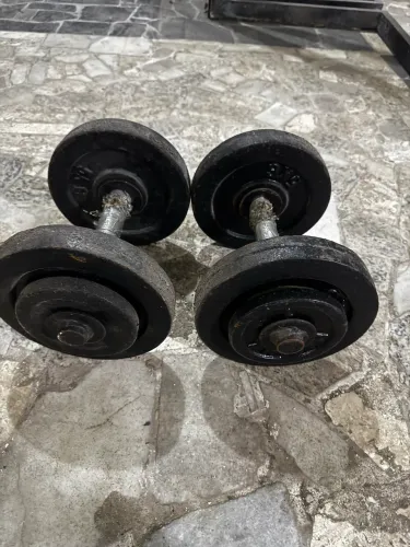 Par de Halteres de Ferro - 16 kg cada