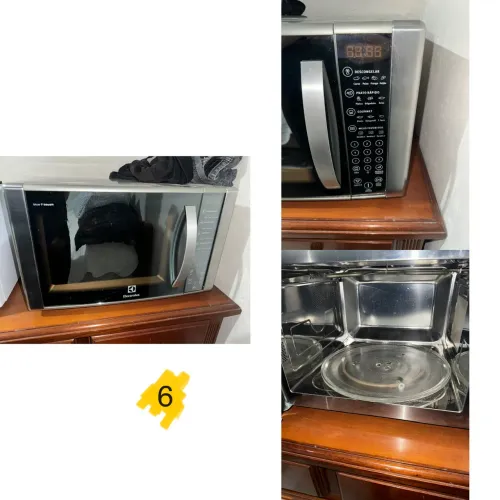 Microondas Electrolux de aço inox 