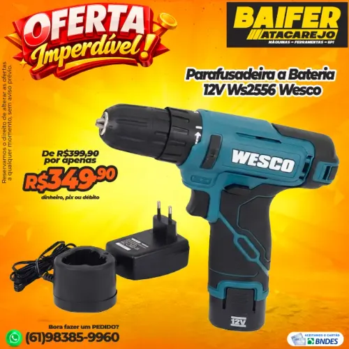 Parafusadeira a Bateria 12V Ws2556 Wesco