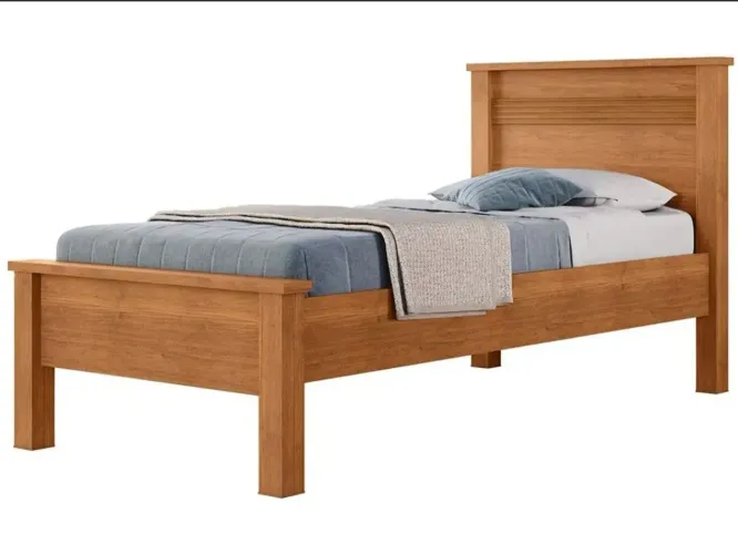 Cama de solteiro madeira maciça 