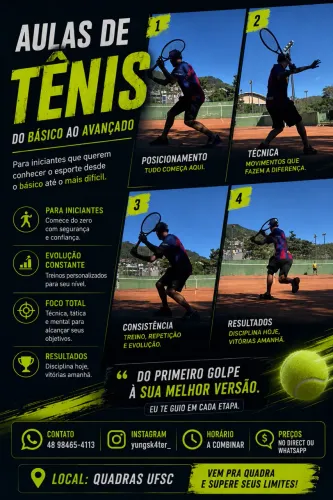 AULAS DE TÊNIS FLORIANÓPOLIS E REGIÃO