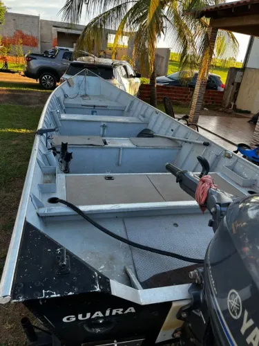 Barco Carreta e motor