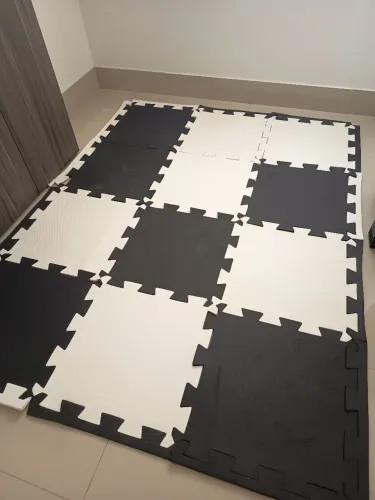 Tatame de EVA preto e branco