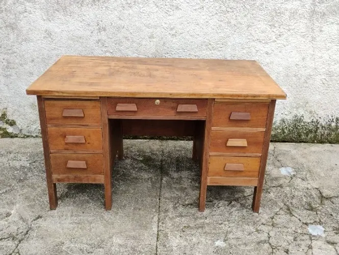 Escrivaninha Antiga Móveis Cimo Imbuia 78 X 135 X 75