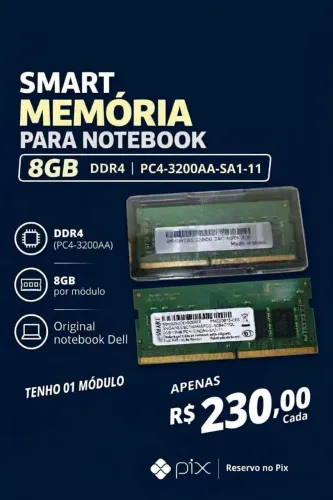 Memória DDR4 8gb Smart 3200mhz - Notebook