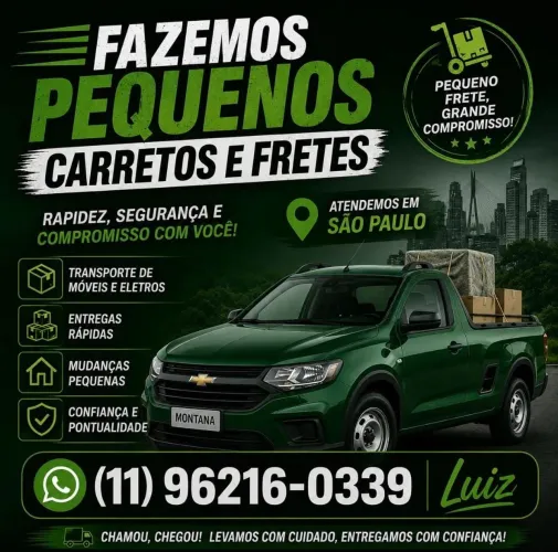 .Carretos e frete a preços populares