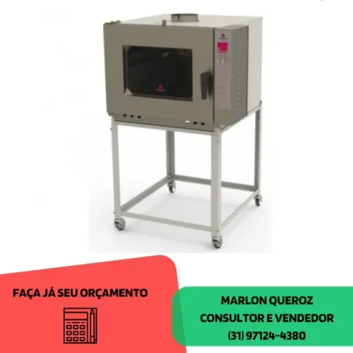 Forno Turbo 5 Esteiras Progas a Gás Novo