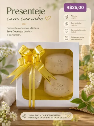 Sabonetes Natura Erva Doce