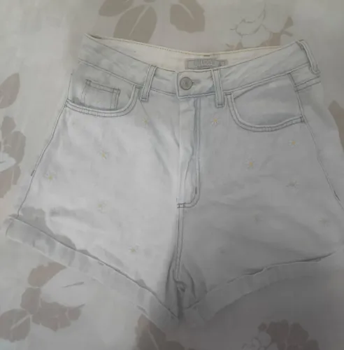Conjunto short jeans e croppet rosa