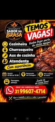 Contrata se churrasqueiro