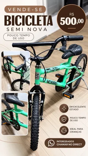Bicicleta infantil - aro 20