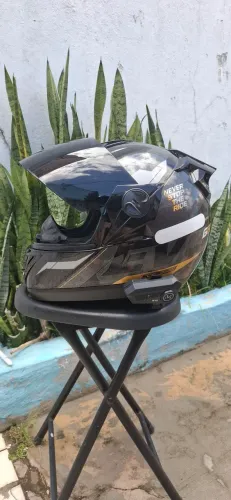 Capacete Pro Tork evo g8 completo com viseira fumê e intercomunicador