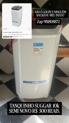 VENDO TANQUINHO CÔNSUL 10 KG SEMI NOVO