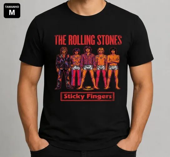 Camiseta banda de rock Rolling Stone 
