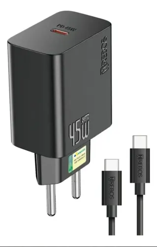 Carregador + cabo turbo 45 w usb-c Hrebos