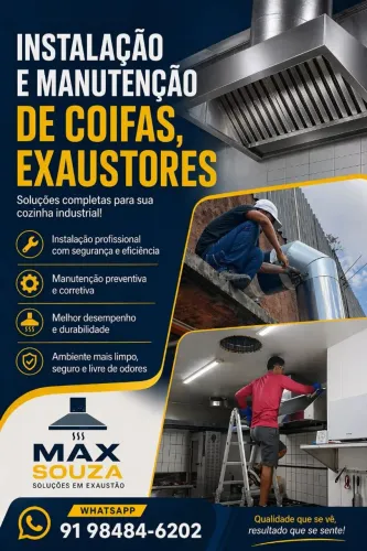 INSTALAÇÃO E MANUTENÇÃO EXAUSTORES INDUSTRIAIS