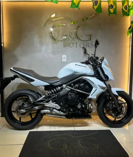 Kawasaki Er-6n 2011 Branca Com 24 Mil Km