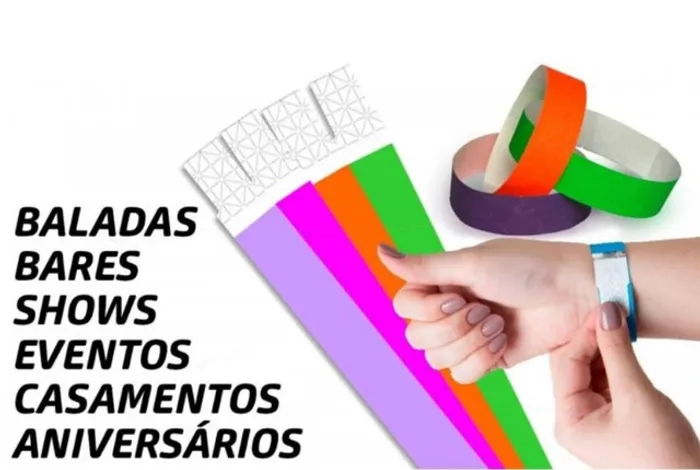 Pulseira de indetificação , shows, festas, eventos , hopitais etc