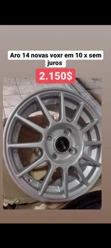 Jg de rodas Sportivas aro 14 novas em 10 x sem juros 
