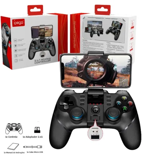 Controle Manete Joystick Wireless Bluetooth Para Computador e Celular