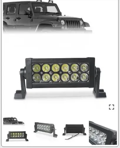 Farol de Milha Universal Barra 12 Leds Suns 36Wats