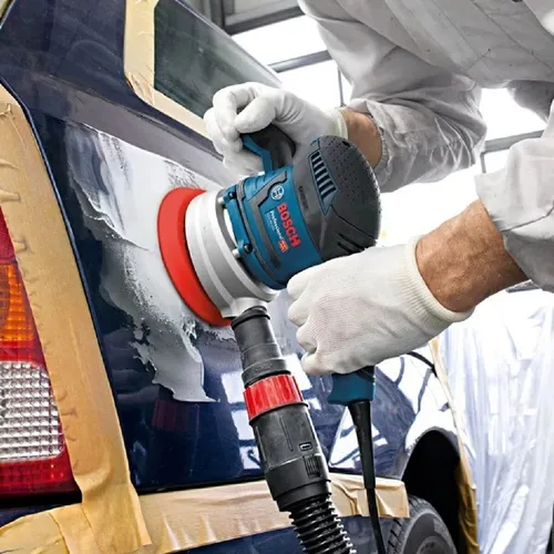Lixadeira profissional rotativa Bosch GEX 40-150 azul 400W 220V