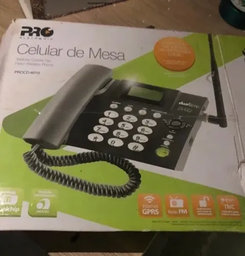 Telefone de mesa preto