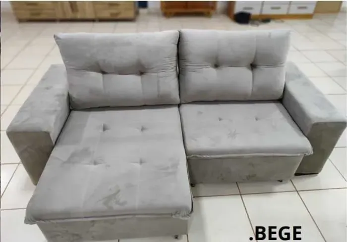 Sofá Retrátil e Reclinavel 2,24m Espuma D23 Super Lindo Fazemos Entrega
