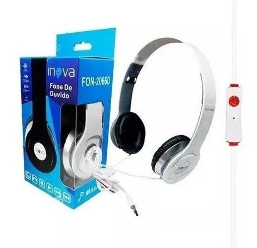 Fone de Ouvido Inova FON-2066D Celular Musica Smartphone Video Conferencia