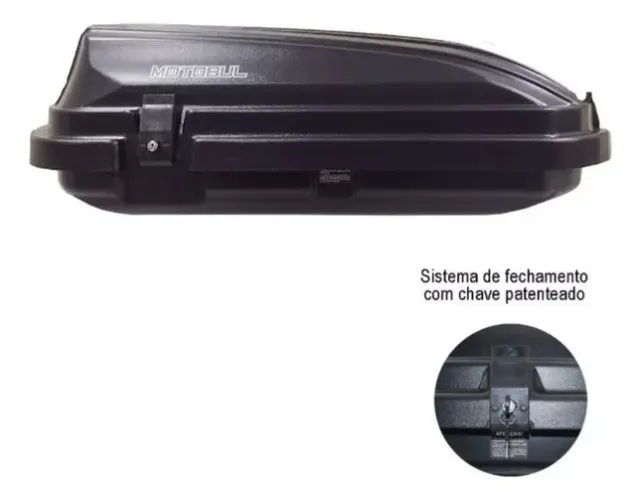 Bagageiro Maleiro Teto Baú 300 Litros Malas Motobul Preto
