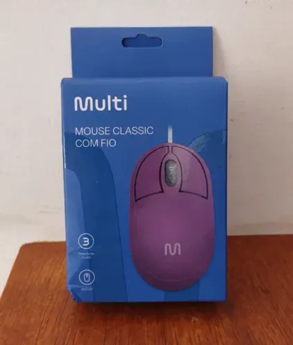 Novo, lacrado: mouse rosa