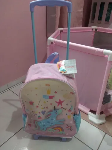 Mochila carrinho Unicórnio 80 reais