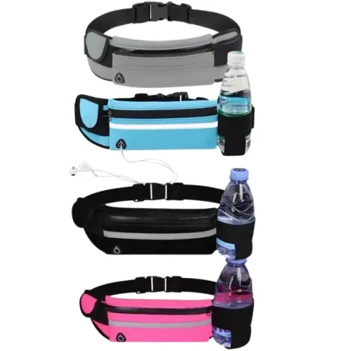 Pochete fitnes para atividade física + suporte de garrafa