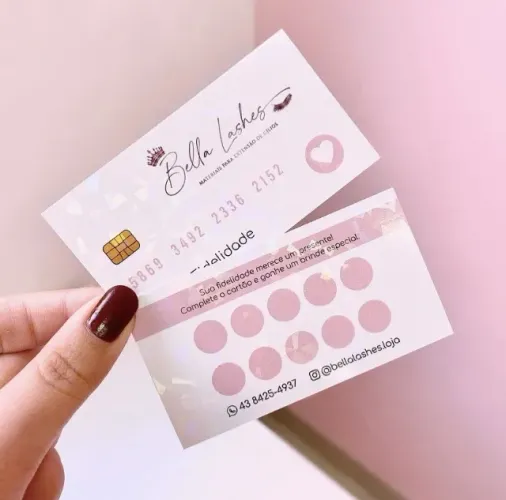 Cartão fidelidade personalizado com sua logomarca