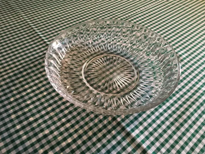 2 pratos refratário de vidro fundo 30cm e raso 33 de diâmetro
