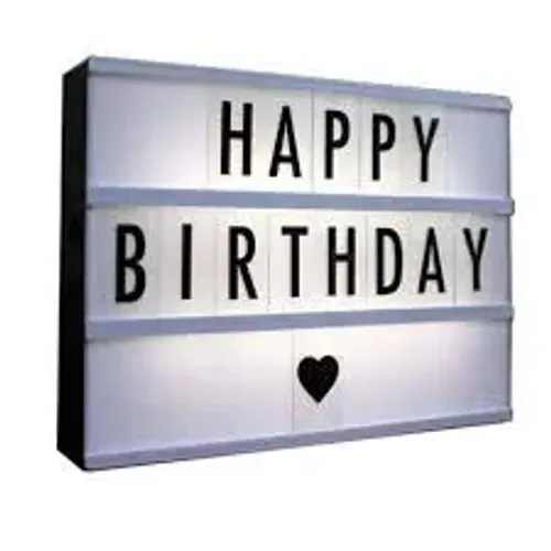 Luminária Light Box mensagem painel + letras