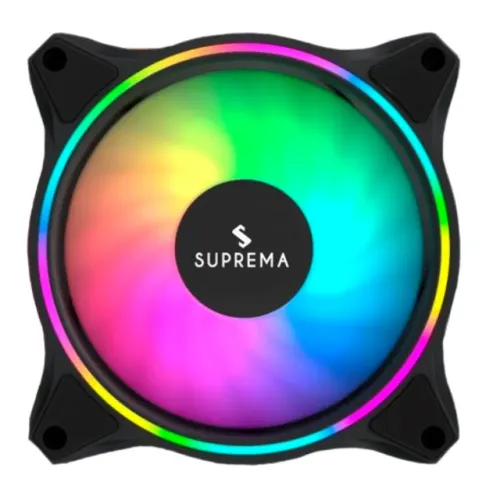 Cooler Fan 120mm Suprema F008 Led Rgb Fixo 2 Lados 5 Cores 16 Leds - WZetta