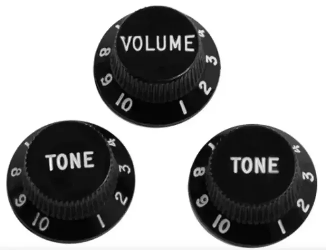 Jogo 03 Knobs Guitarra/baixo Stratocaster Preto