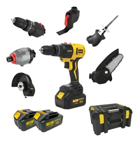 Kit 6 em 1 Bomvink BOM-9712 - Furadeira, Parafusadeira, Motosserra e Multifuncional