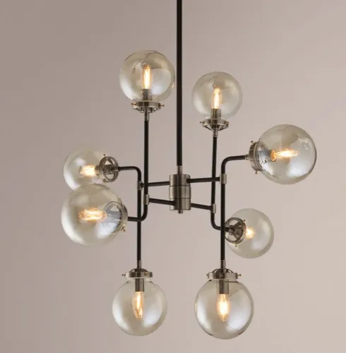Pendente Ollie Metal e Vidro Conhaque 73 x 79.5 x 173 Stella