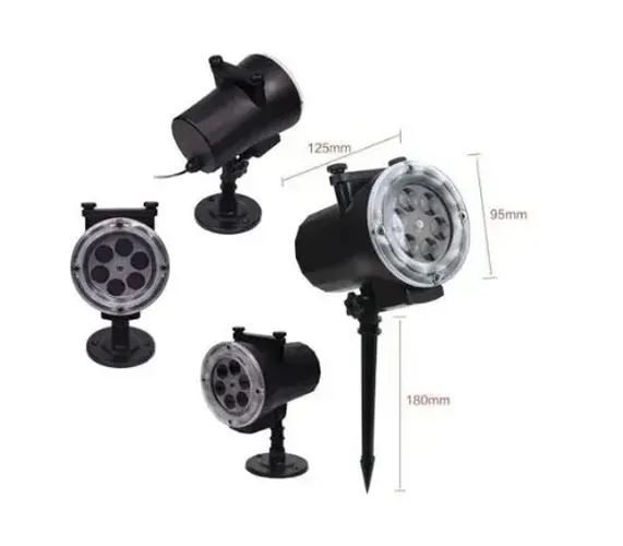 Luminária Espeto Projetor Desenhos Holograficos Led Laser Bivolt Natal Natalino 4 Slides
