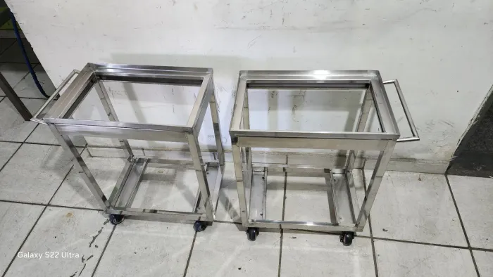 Carrinho transportador aço inox
