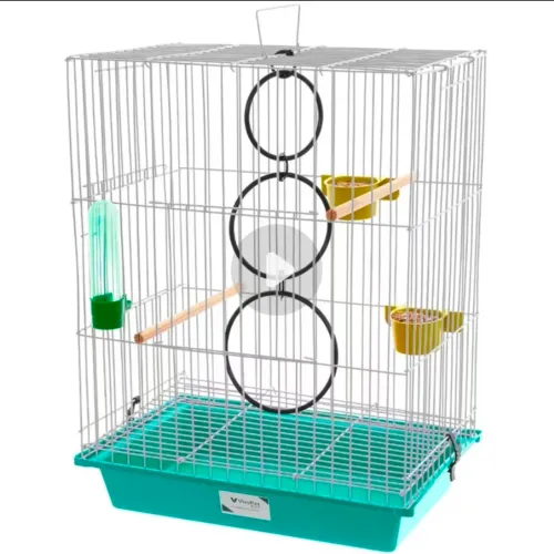 Forro e gaiola de calopsita